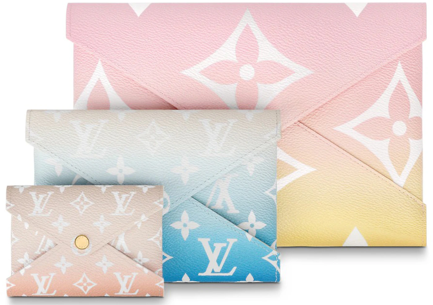 Louis Vuitton Onthego Gradient Pastel GM Mist Gray in Coated Canvas with  Gold-tone - US