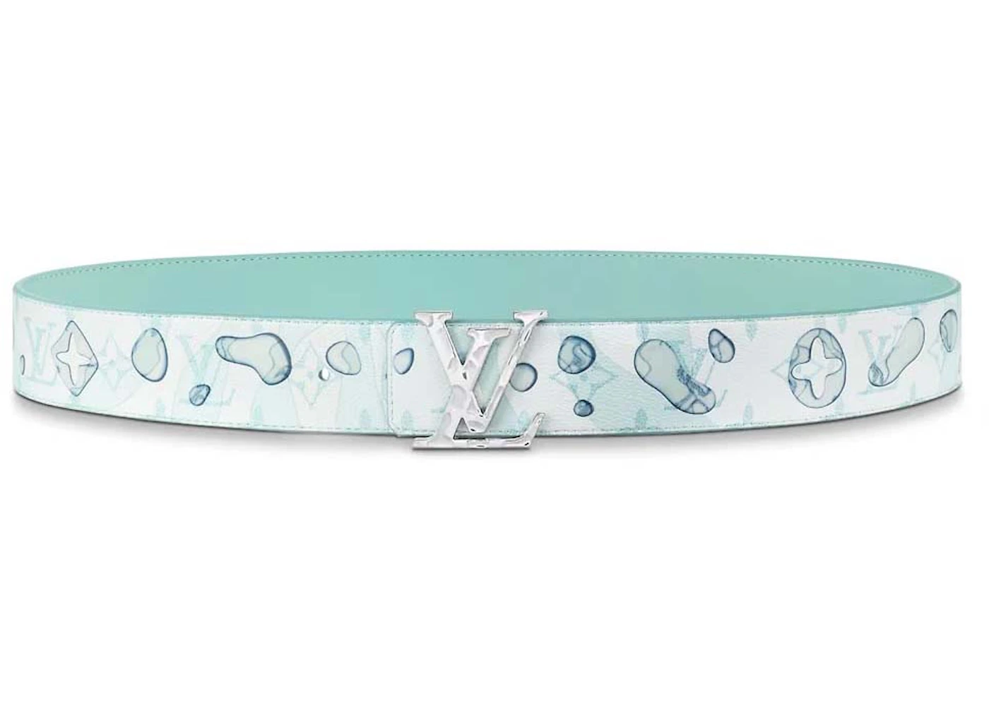 green and white louis vuittons belt