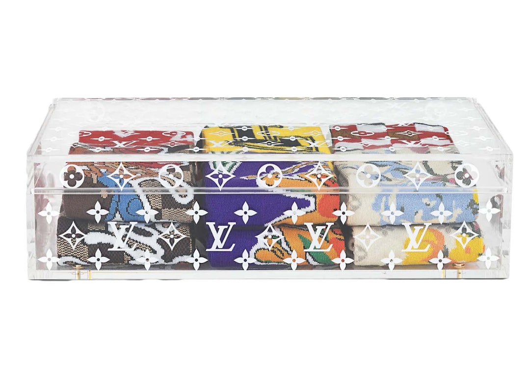 Pre-owned Louis Vuitton Lv Archives Set Of 6 Socks Multicoloured