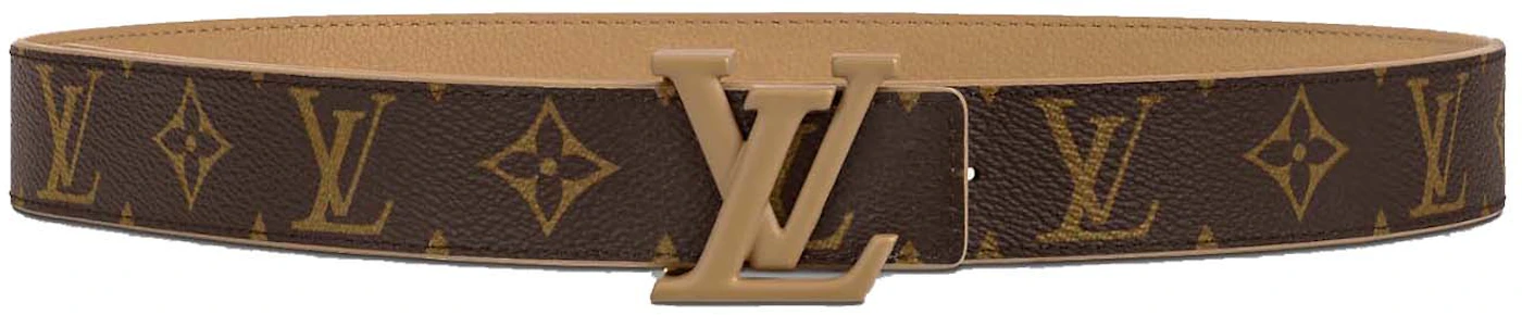 Louis Vuitton LV Initiales 30MM Reversible Belt Brown in Coated Canvas with  Gold-tone - US