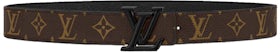 Louis Vuitton Brown /Black Leather Reversible Initiales Belt Size 95CM Louis  Vuitton