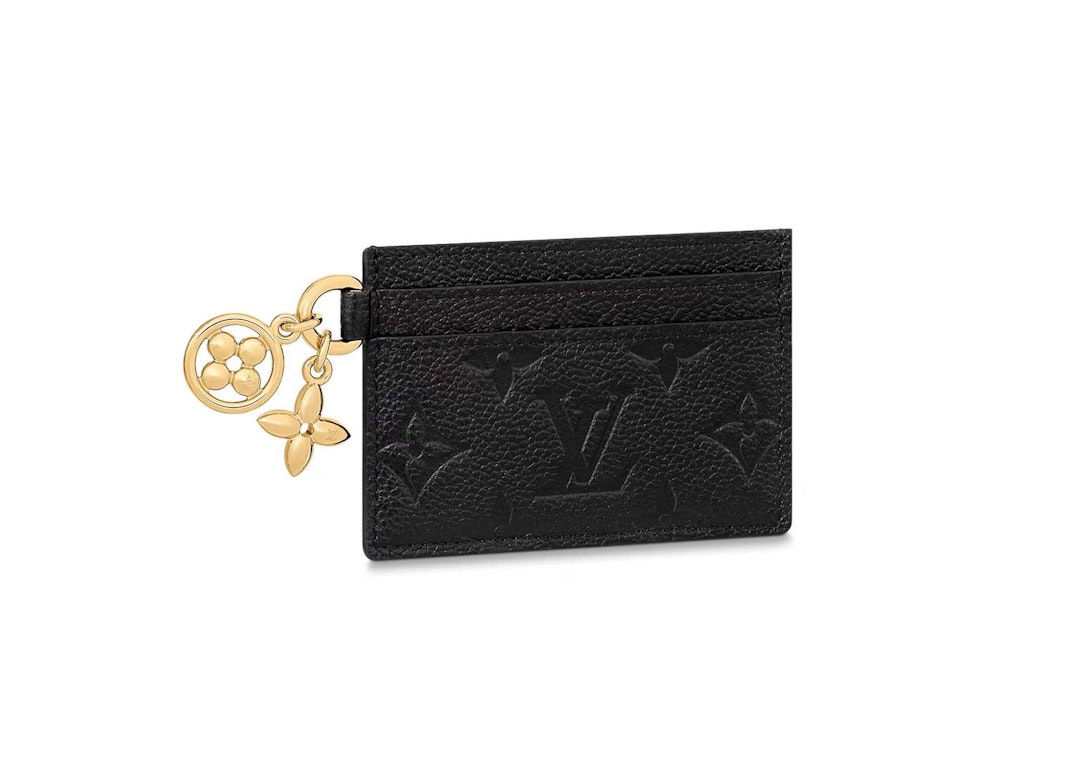 Pre-owned Louis Vuitton Lv Charms Card Holder Black