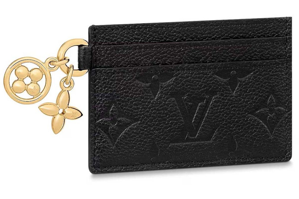 Louis Vuitton LV Charms Card Holder Black in Monogram Empreinte Embossed  Supple Grained Cowhide Leather with Gold-tone - US