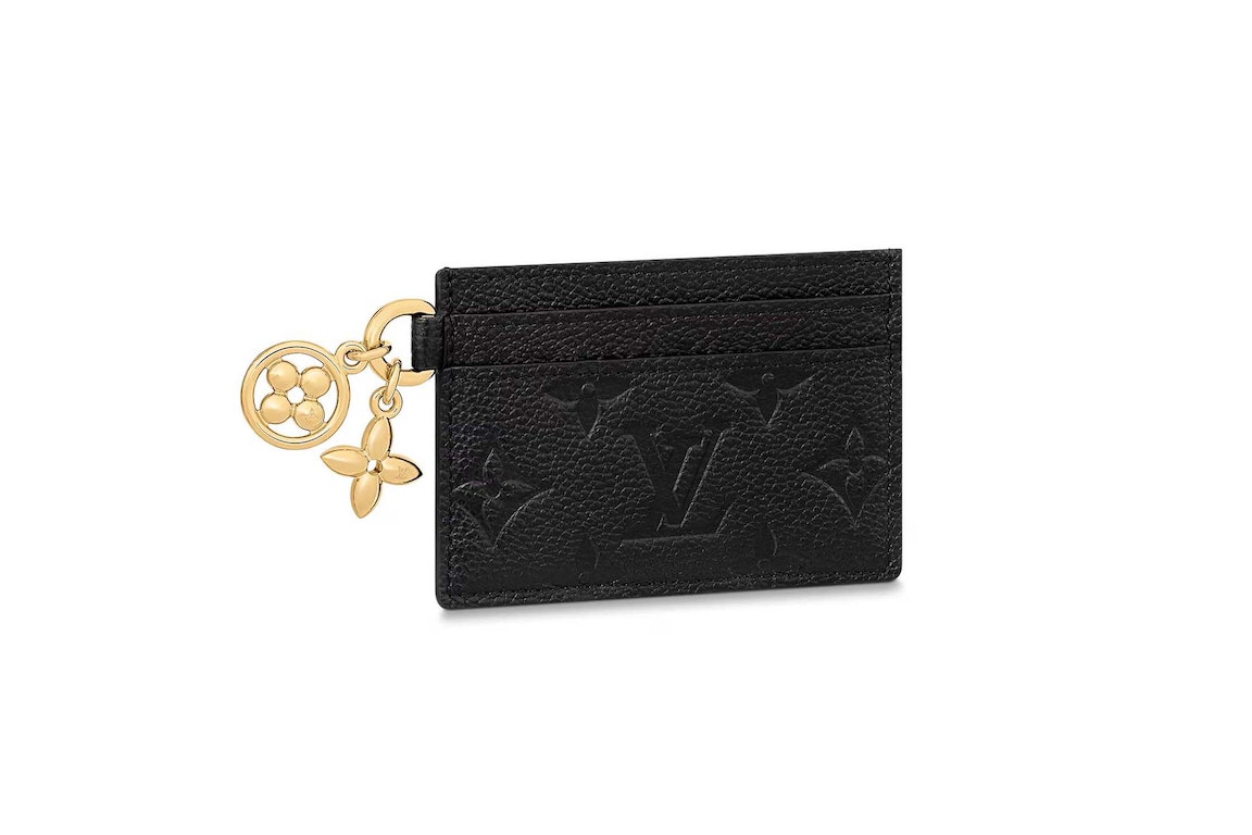 Pre-owned Louis Vuitton Lv Charms Card Holder Black
