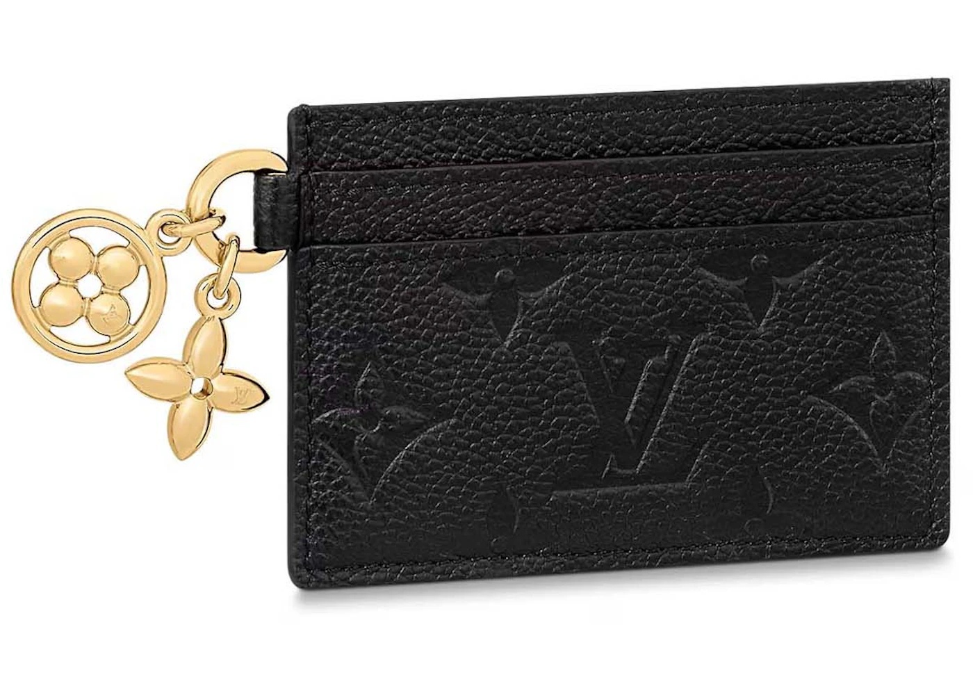 Louis Vuitton LV Charms Card Holder Black in Monogram Empreinte