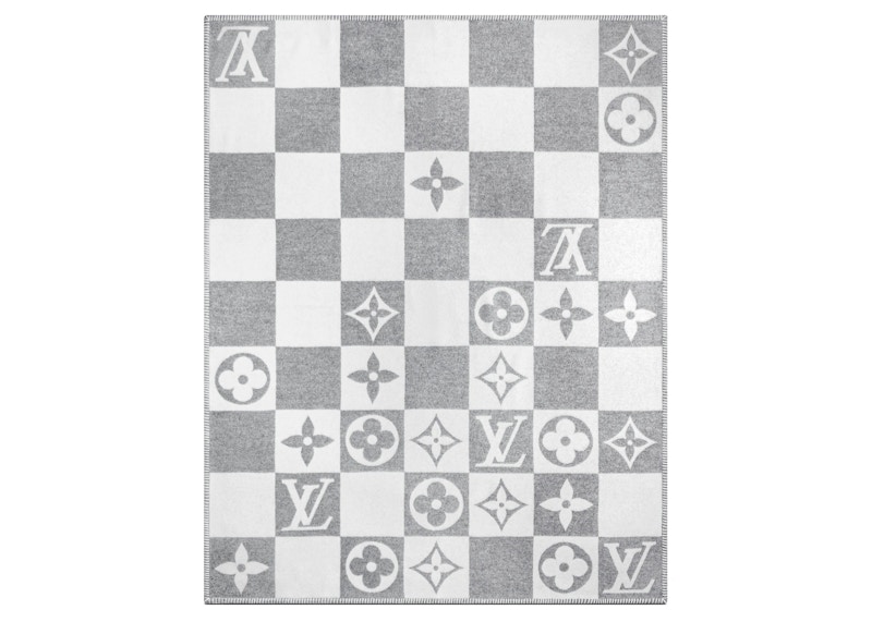 Louis Vuitton LV Checkmate Blanket Grey in Wool/Cashmere