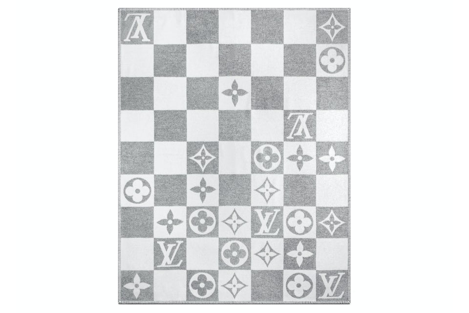 Louis Vuitton LV Checkmate Blanket Grey in Wool/Cashmere Wool - US