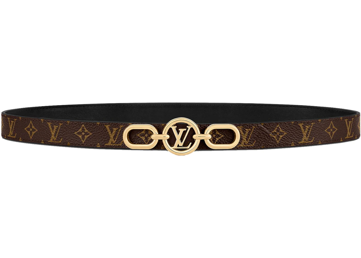 Louis Vuitton LV Circle Reversible Epi Black Leather Belt