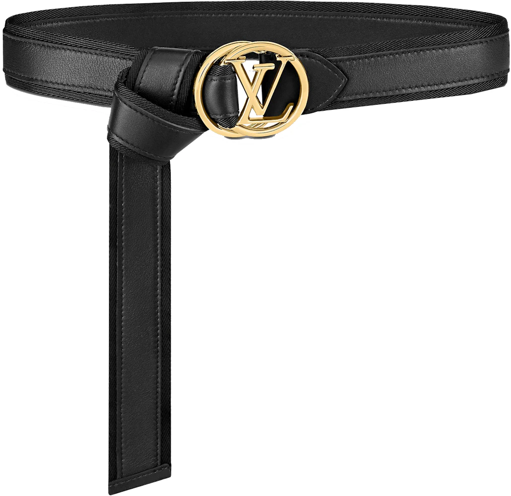 Louis Vuitton LV Circle Twins 35MM Belt Black in Leather with Gold-tone - US