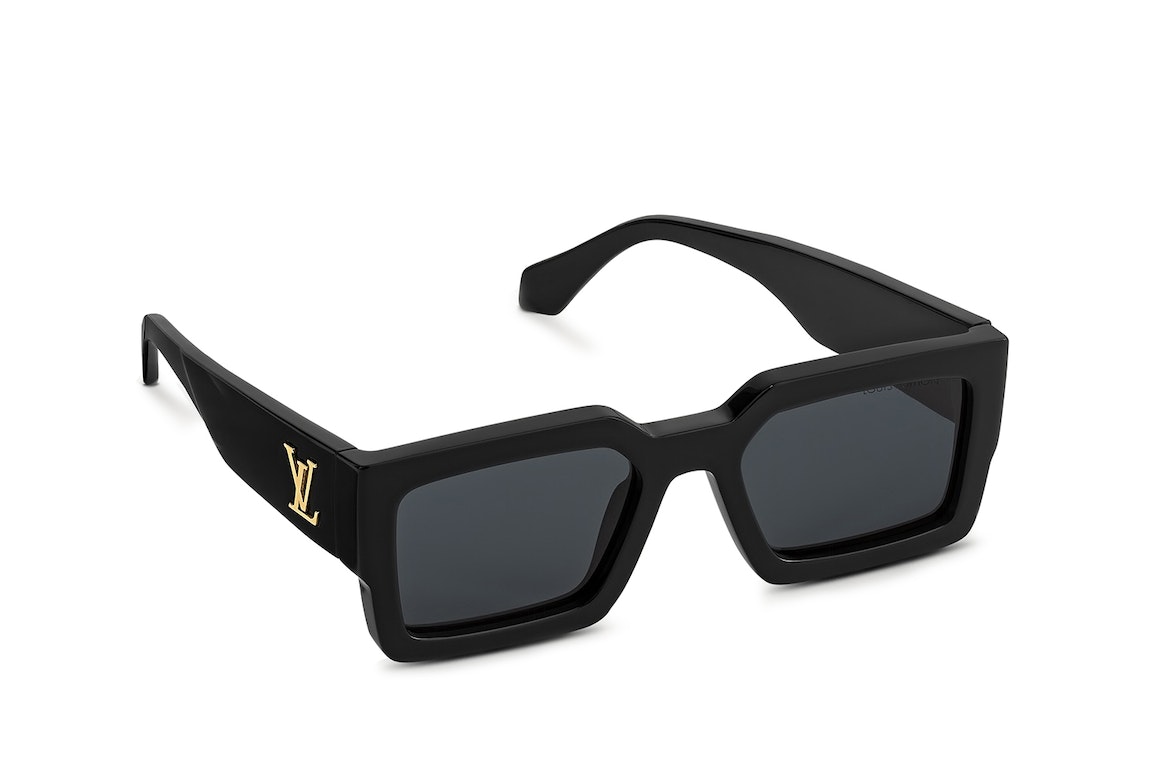 Pre-owned Louis Vuitton Lv Clash Square Sunglasses Black/gold (z1579e/w) In Black/gold (z1579e)