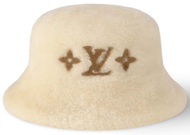Pre-owned Louis Vuitton Women's  Lv Cloud Bucket Hat In Natural In Brown