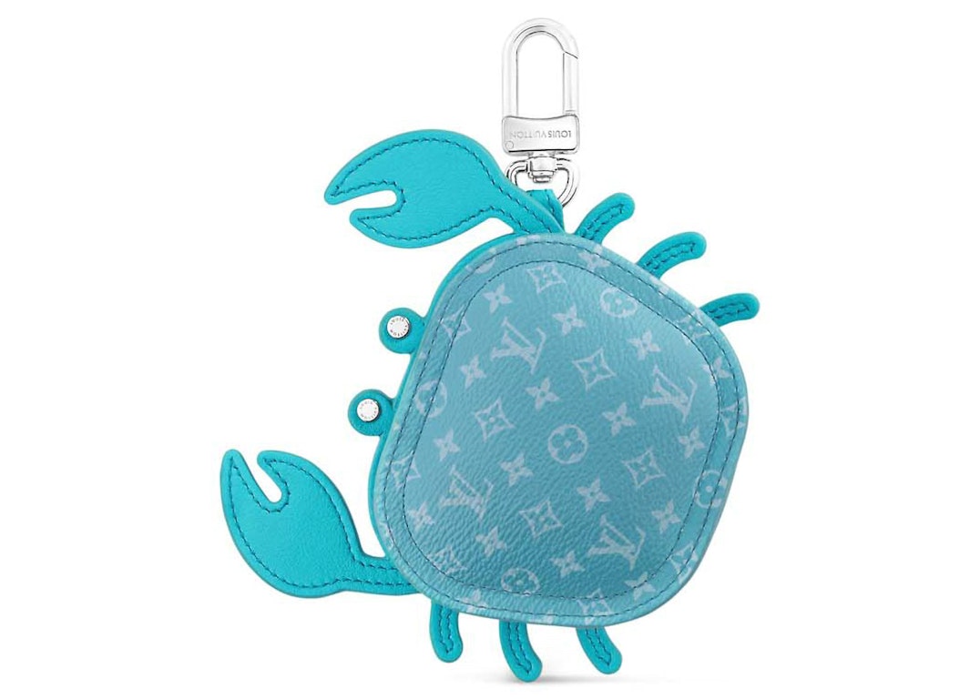 Pre-owned Louis Vuitton Lv Crab Bag Charm Blue