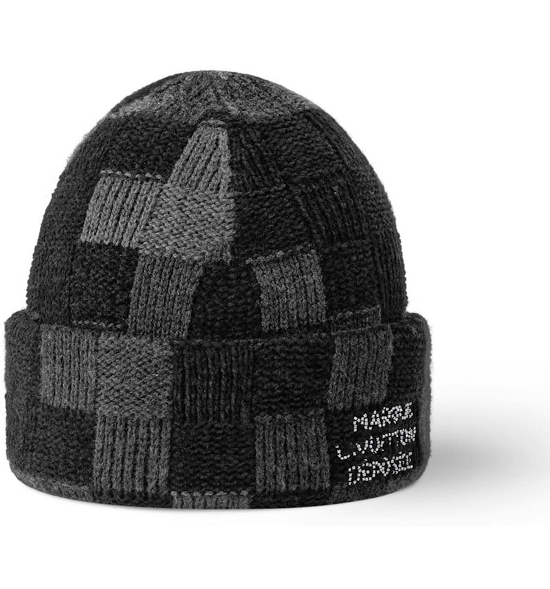 Louis Vuitton LV Crush Damoflage Beanie Black Damoflage Men's US