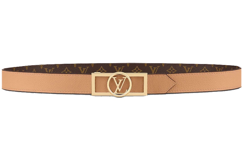 Louis Vuitton LV Dauphine 25MM Reversible Belt Arizona Beige in