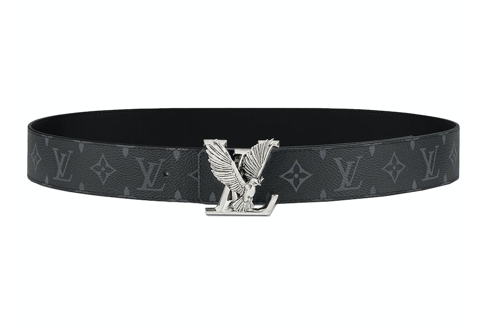 Louis Vuitton LV Dove 40MM Reversible Belt Grey in Coated Canvas