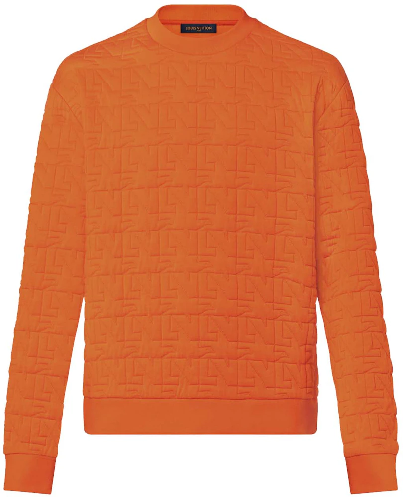 LV Doves Quilted Sweatshirt - Luxury Orange