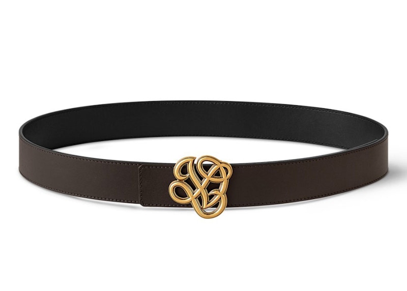 Pre-owned Louis Vuitton Men's  Lv Dynasty 35mm Reversible Belt In Brown/black