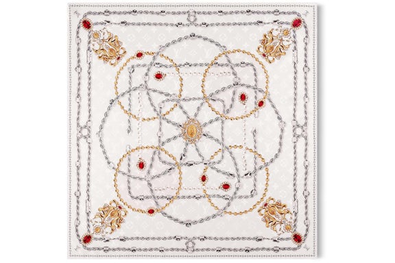 Louis Vuitton LV Dynasty Perle Seta Quadrato Bianco