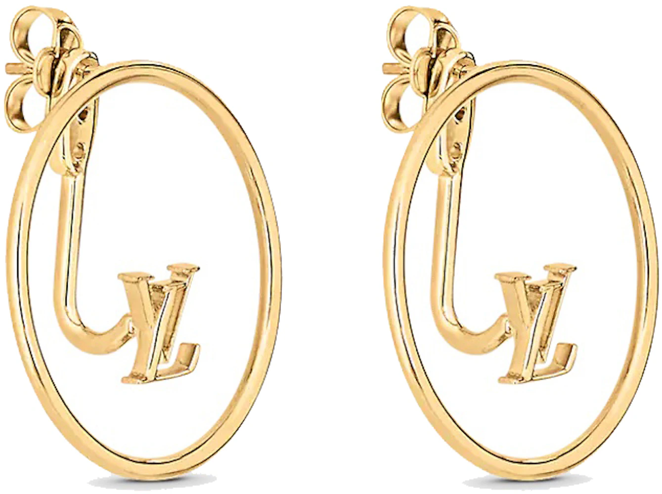 Louis Vuitton LV Eclipse Pearls Earrings Dore Metal & Resin