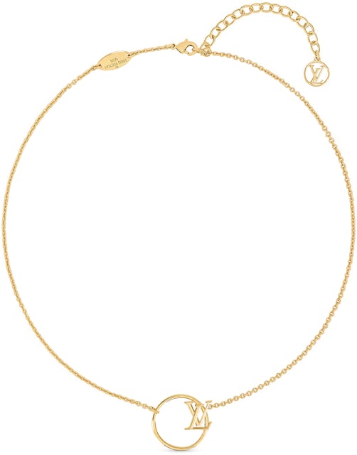 Louis Vuitton LV Eclipse Necklace Golden Metal