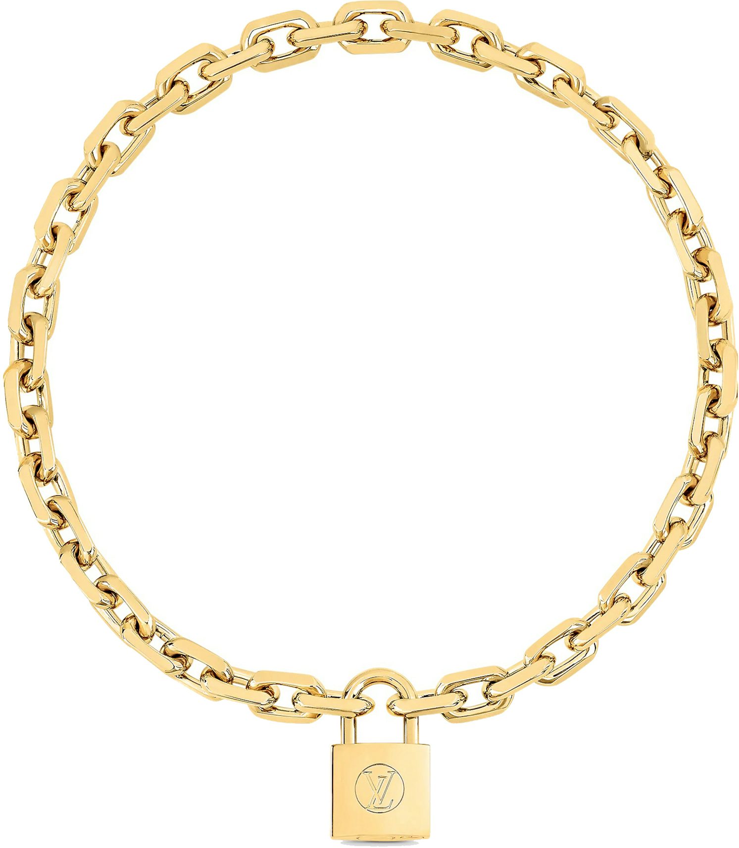 Louis Vuitton LV Edge Cadenas Necklace - Gold-Plated Chain, Necklaces -  LOU626932