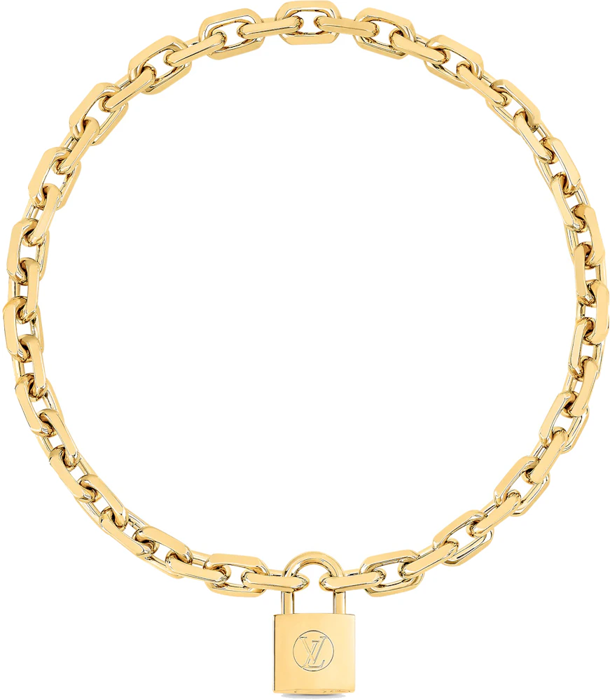 Louis Vuitton LV Volt Curb Chain Necklace, Yellow Gold Gold. Size NSA
