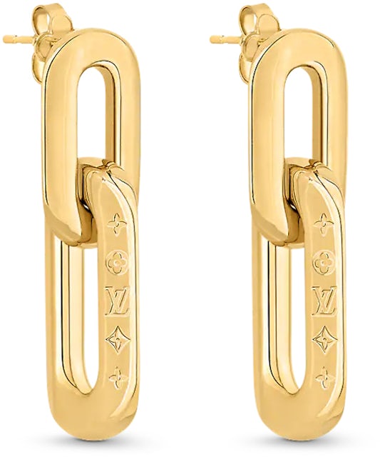 Louis Vuitton LV Edge Double Earrings Gold