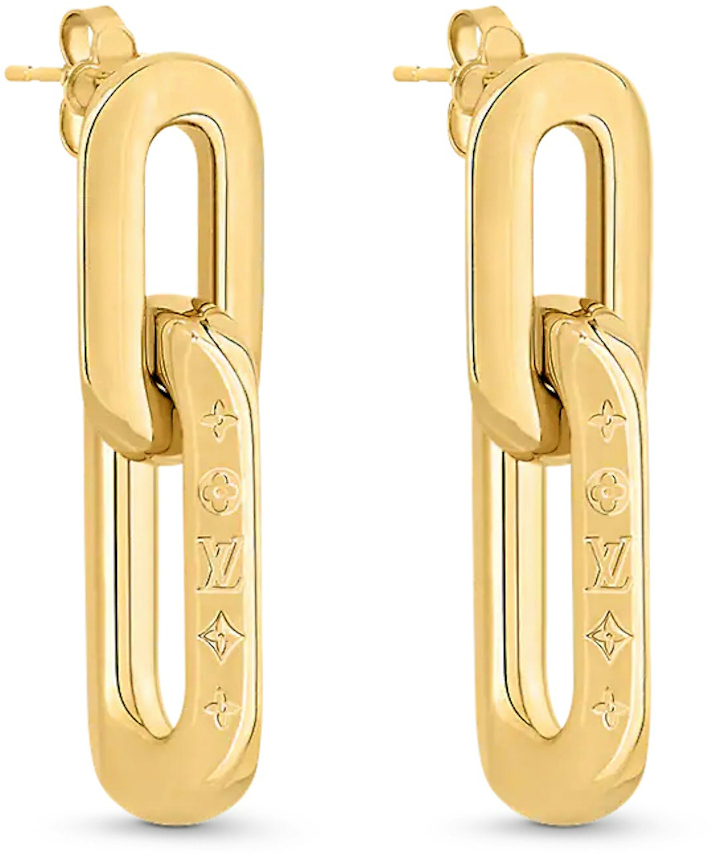 Louis Vuitton LV Edge MM Earrings Gold in Gold Metal with Gold-tone - US