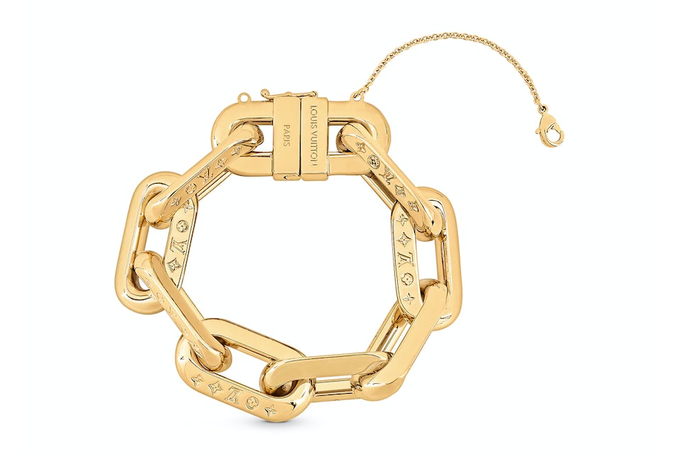 Louis Vuitton LV Edge Necklace Cadenas Gold Metal