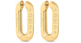 Louis Vuitton LV Edge MM Earrings Gold