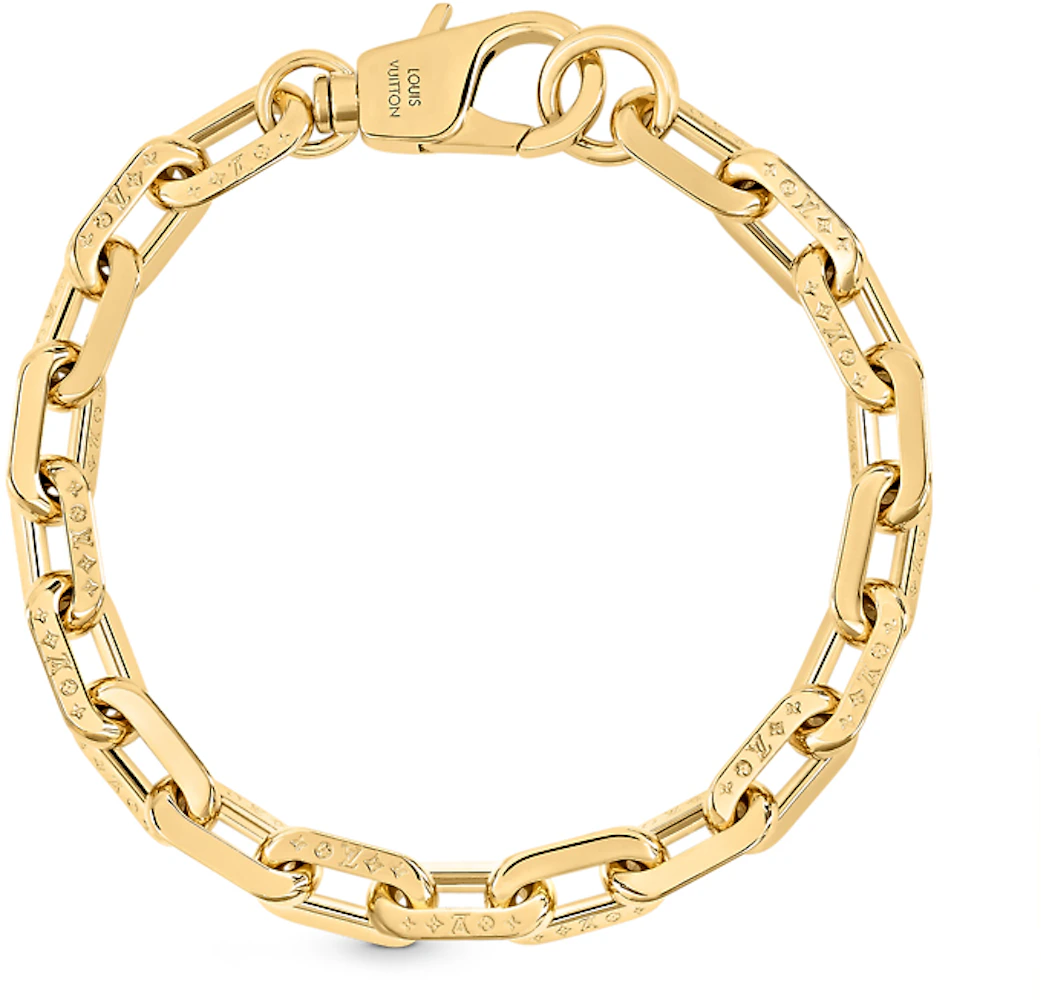 LOUIS VUITTON Metal Crystal LV Iconic Necklace Gold 1283495