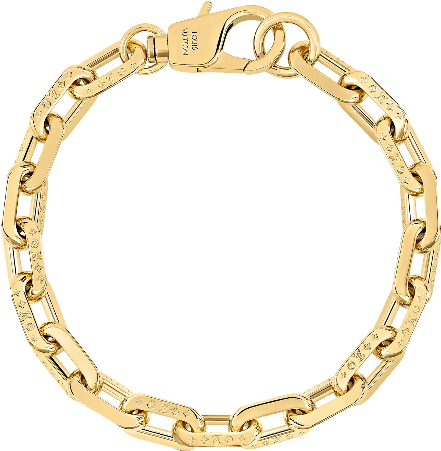Louis Vuitton LV Edge Necklace MM Gold in Gold Metal - GB