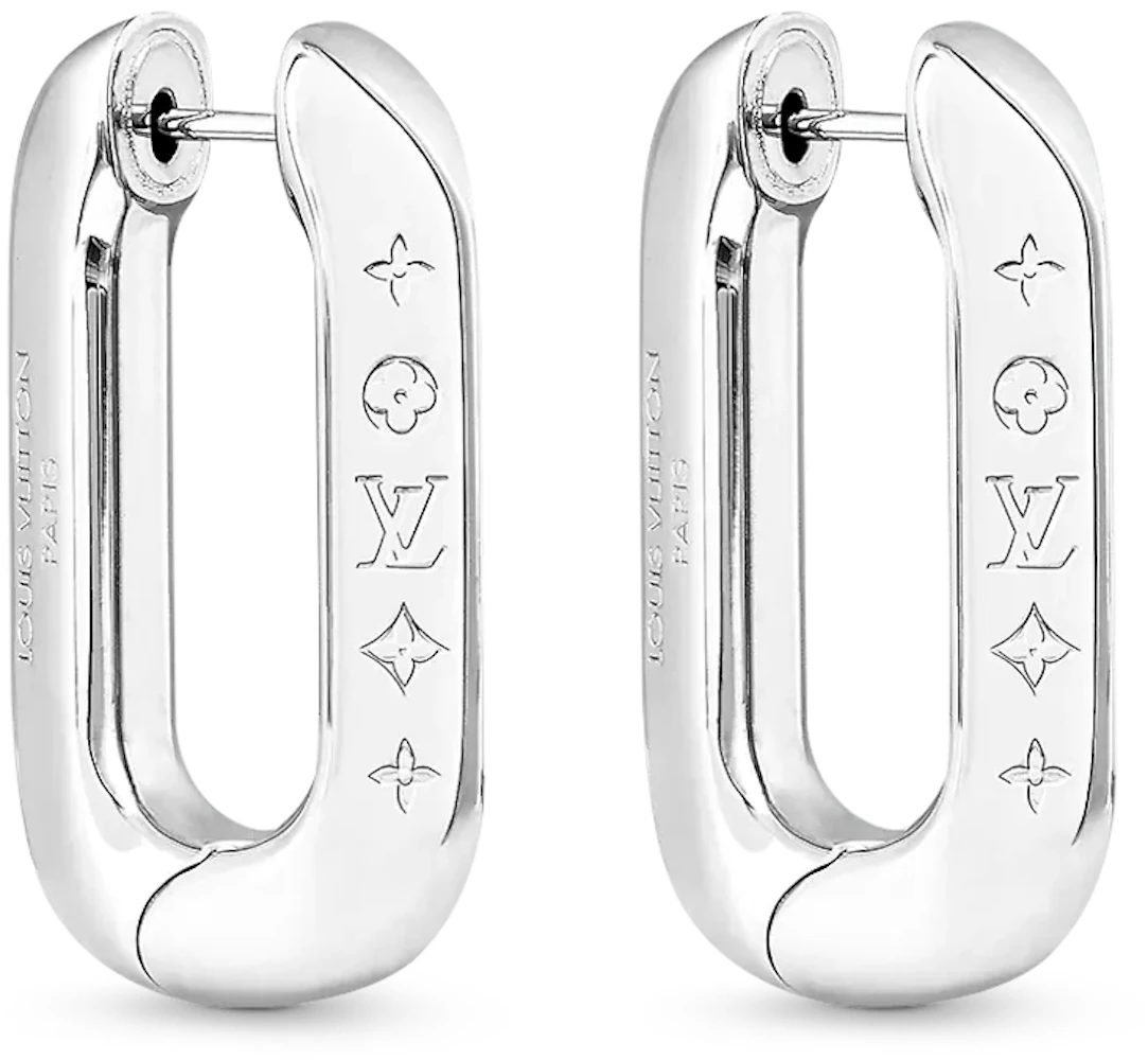 Louis Vuitton LV Edge PM Earrings Silver in Silver Metal with Silver-tone -  US