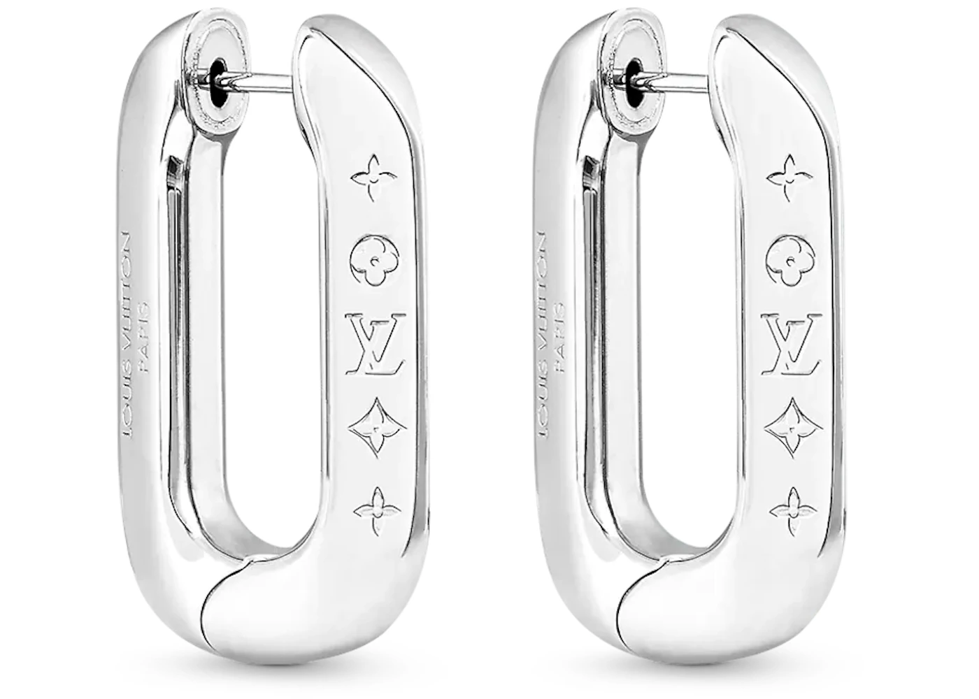 Louis Vuitton LV Edge PM Earrings Silver in Silver Metal with Silver-tone -  US