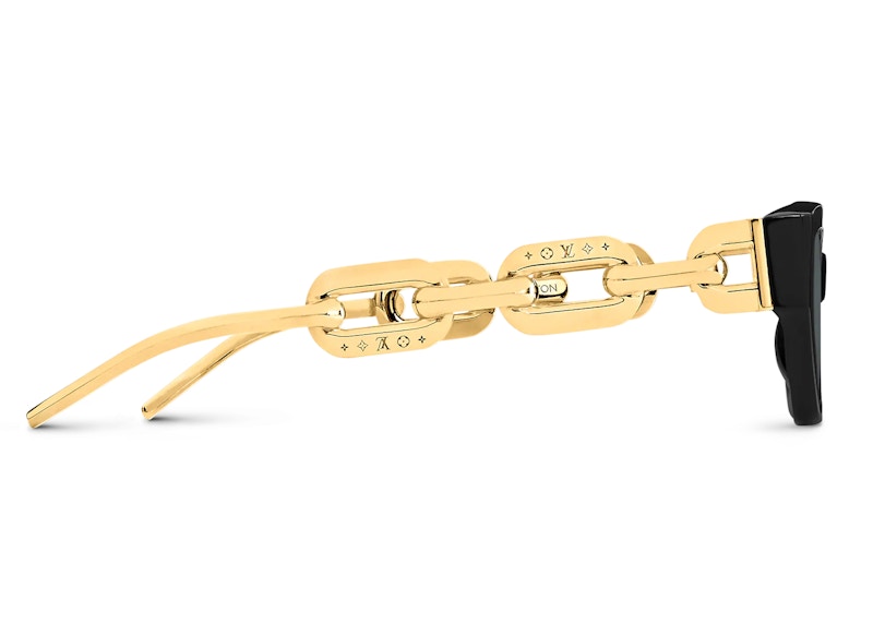 Louis Vuitton LV Edge Sunglasses Black in Acetate with Goldtone