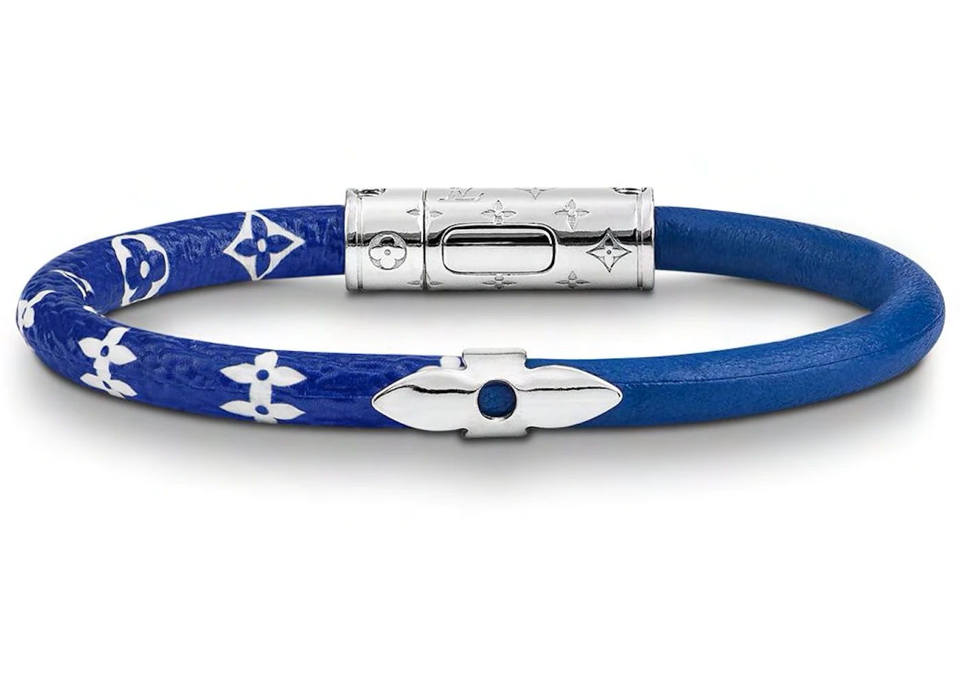 Louis Vuitton LV Escale Daily Confidential Bracelet Blue in Canvas/Calfskin  Leather with Silver-tone - US