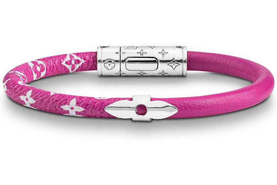 Louis Vuitton LV Escale Daily Confidential Bracelet Pink in Canvas/Calfskin  Leather with Silver-tone - DE