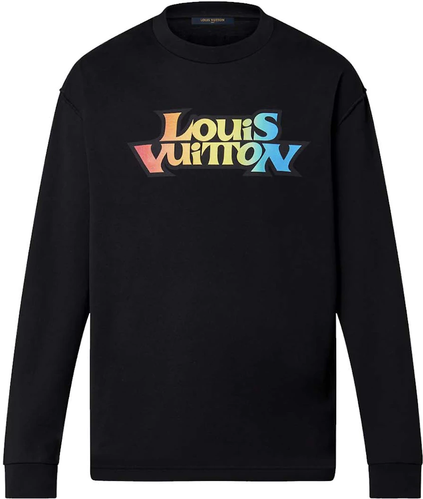 Louis Vuitton LV Fade Printed Long-Sleeved T-shirt Black Men's - FW22 - US