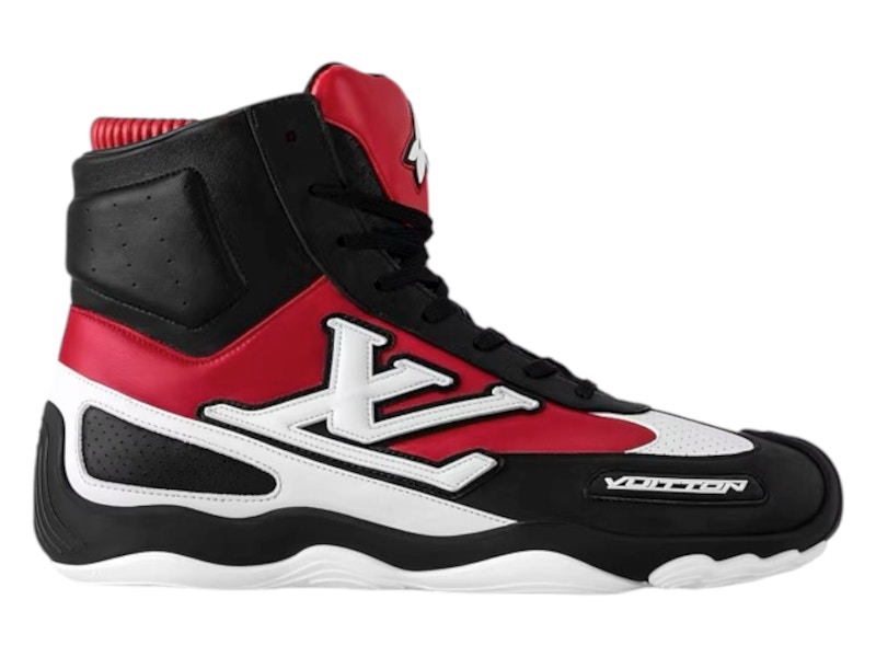 【★完売必至★】LV ☆ LV FOOTPRINT RACING スニーカー Louis Vuitton LV Footprint Racing High Top Black Red - US