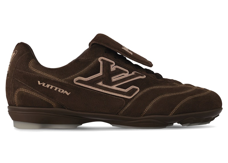 Pre-owned Louis Vuitton Men's Lv Footprint Soccer Sneakers In Brown