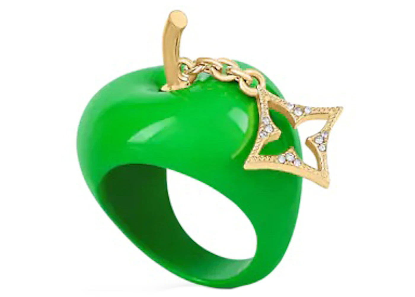 Louis Vuitton LV Fruits Apple Ring Medium Green in Enamel/Metal - US