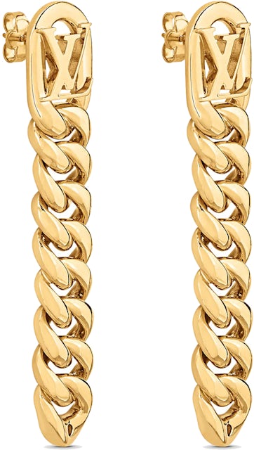 Louis Vuitton LV Flowergram Earrings - Brass Drop, Earrings