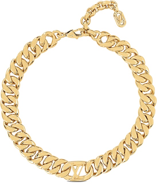 Louis Vuitton - LV Edge Cadenas Necklace - Metal - Gold - Women - Luxury