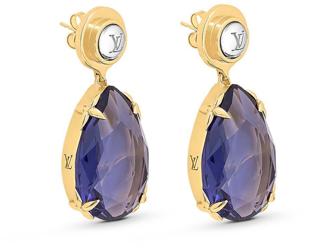 Louis Vuitton LV Edge Drop Earrings - Brass Drop, Earrings