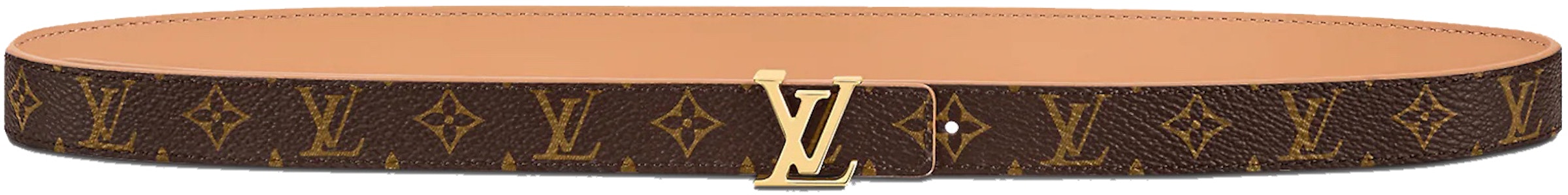 Louis Vuitton Monogram LV Circle Prime 20mm Reversible Belt, Brown, 75