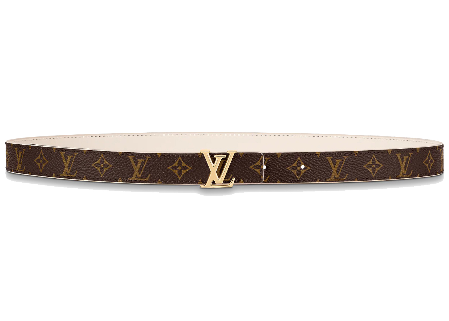 Louis Vuitton LV Iconic 20MM Reversible Belt Creme Beige in Coated