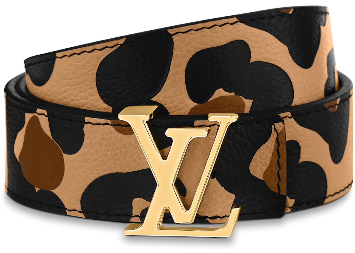 Louis Vuitton LV Iconic 30MM Reversible Belt Wild at Heart Black in Leather  with Gold-tone - US