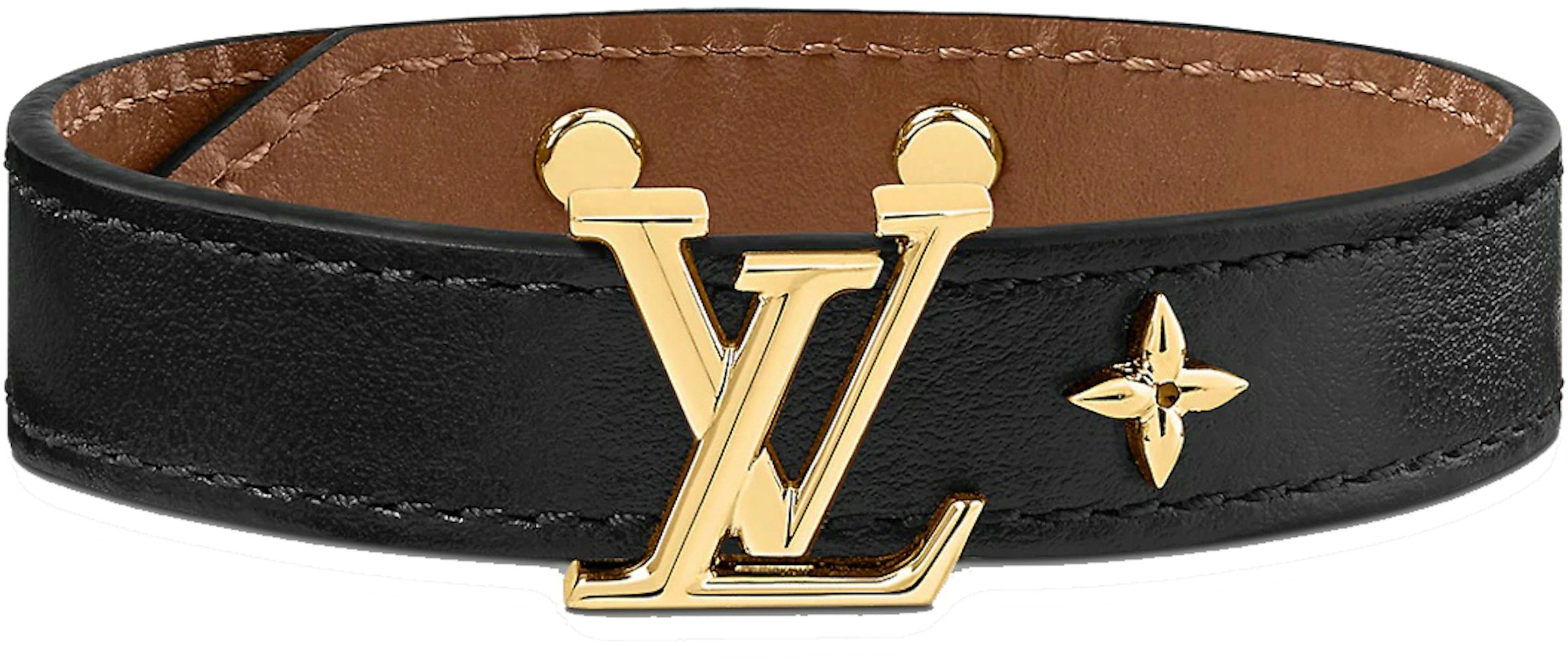 Louis Vuitton Daily Confidential Bracelet Black Monogram. Size 17