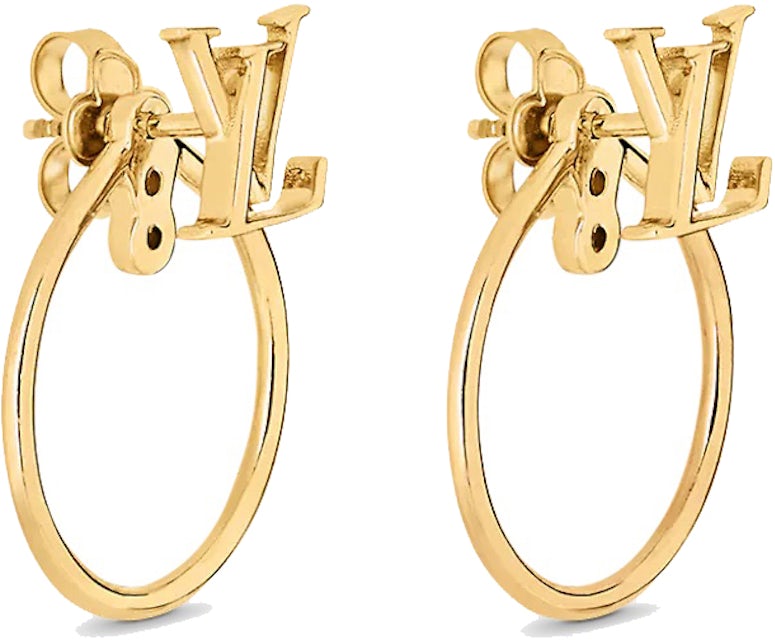 Louis Vuitton LV Initial Eclipse Earrings Gold in Gold Metal - GB