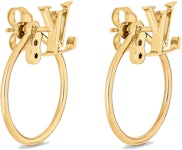 LOUIS VUITTON Louise Hoop Earrings Gold 1249053